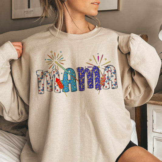 Mama Fireworks New Year Sweatshirt